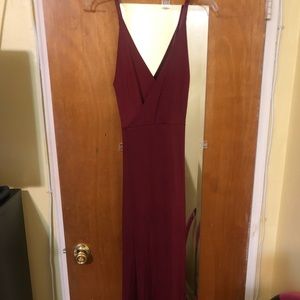 Floor length Wine/Maroon dress